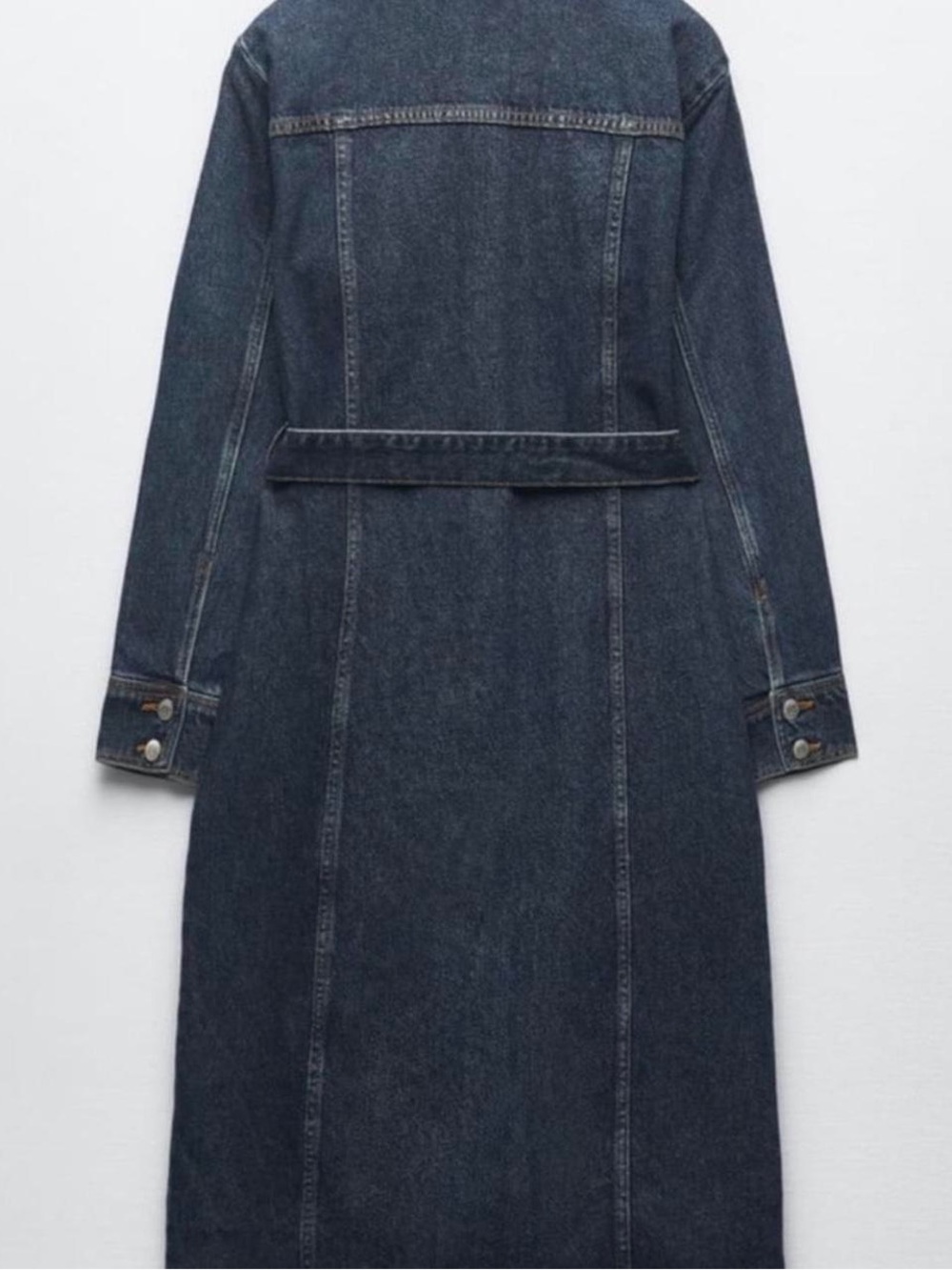 NWT Zara Denim Dress With Pockets Faded Blue - Picture 8 of 11